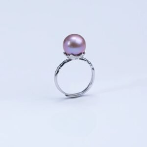 Freshwater Purple Pearl Ring – S925 Silver Setting