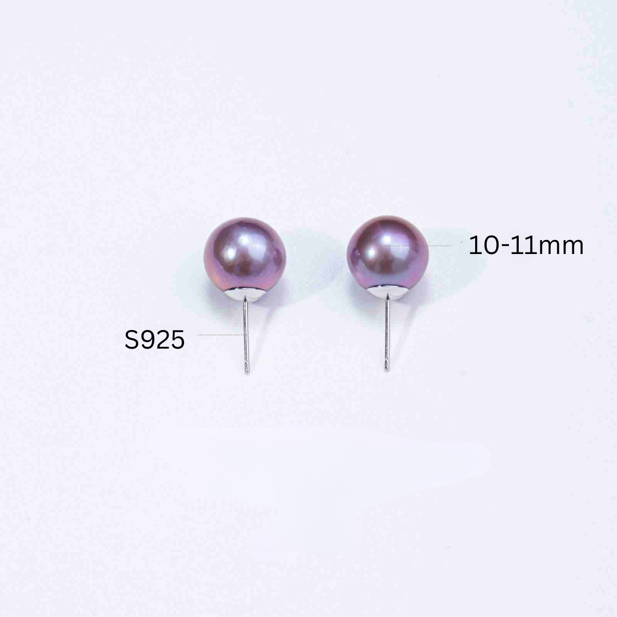 Freshwater Purple Pearl Earrings – Fashionable & Versatile S925 Silver Earrings